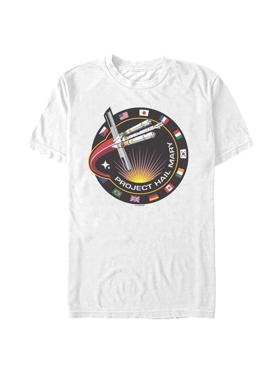 Mens Project Hail Mary Spacecraft Patch T Shirt