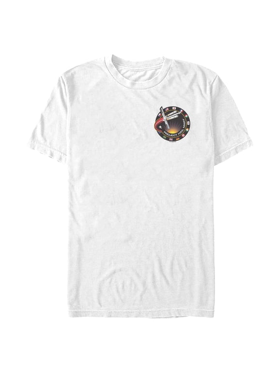 Mens Project Hail Mary Spacecraft Pocket Patch T Shirt