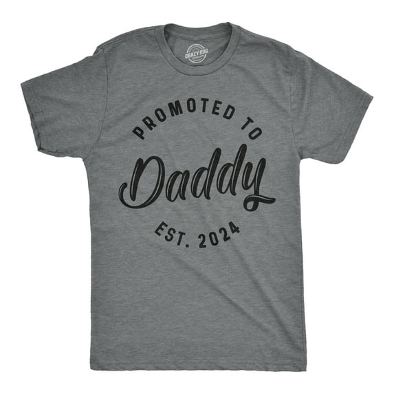Mens Promoted to Daddy 2024 2023 2022 2021 2020 T Shirt Fathers Day for New Best Dad Ever Graphic Tees