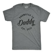 Mens Promoted To Daddy 2024 2023 2022 2021 2020 T Shirt Fathers Day for New Best Dad Ever Graphic Tees