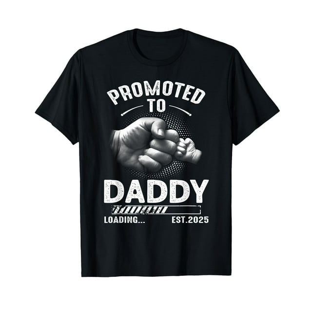 Mens Promoted to Daddy Loading 2025 Funny for new Dad TShirt