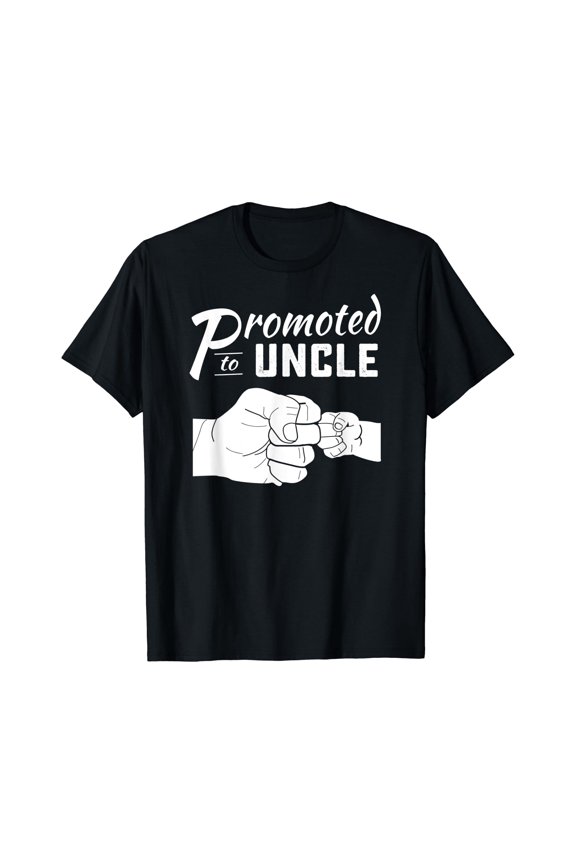 Mens Promoted to Uncle tshirt baby announcement 2019