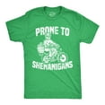 thumbnail image 1 of Mens Prone to Shenanigans T shirt Funny St Patricks Day Green Green Parade Tee Graphic Tees, 1 of 7