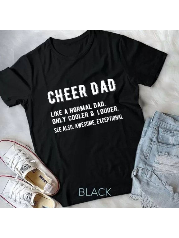 Mens Proud Cheer Dad Definition Cheerleading Father Cheerleader Unisex T-Shirt