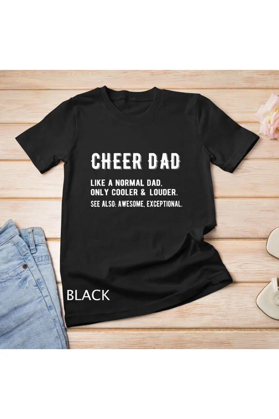 Mens Proud Cheer Dad Definition Cheerleading Father Cheerleader Unisex Tshirt