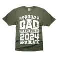 thumbnail image 1 of Mens Proud Dad Of A Class Of 2024 Graduate T-shirt Graduate Dad Shirt Graduation Dad Shirts (3X-Large Military Green), 1 of 6