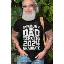 Mens Proud Dad Of A Class Of 2024 Graduate T-shirt Graduate Dad Shirt Graduation Dad Shirts