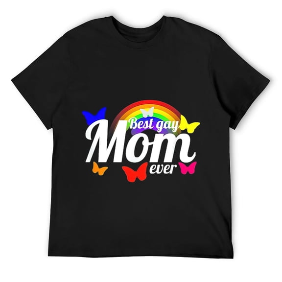Mens Proud LGBTQ Mother Love Family Best Gay Mom Gift T-Shirt Black