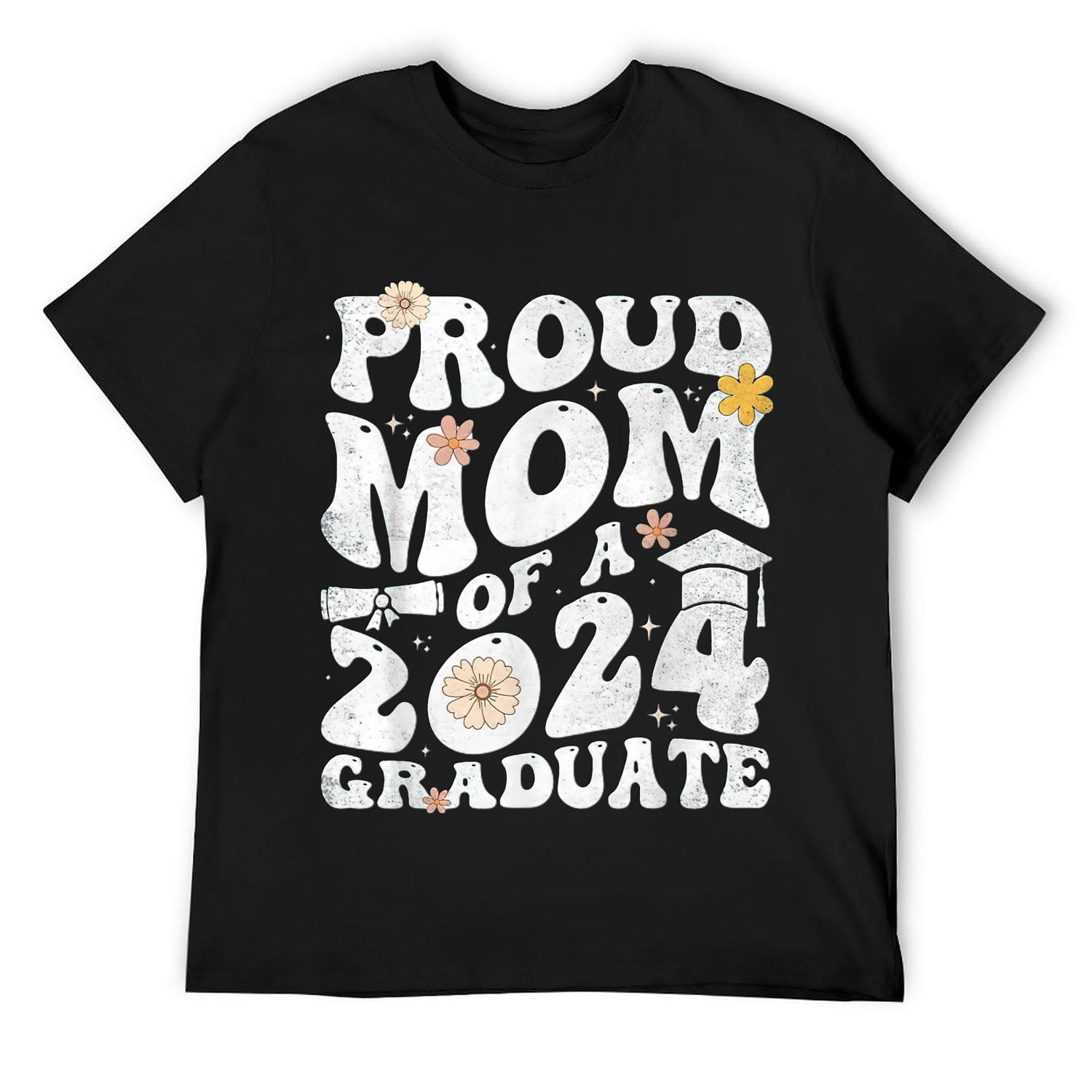 Mens Proud Mom of a 2024 Graduate Senior Mom Family Graduation T-Shirt ...