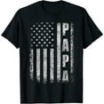 thumbnail image 1 of Mens Proud Papa Flag Funny Fathers Day 2023 From Grandchildren T-Shirt, 1 of 3