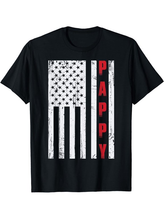 Mens Proud Pappy American Flag Shirt Pappy Gift T-Shirt