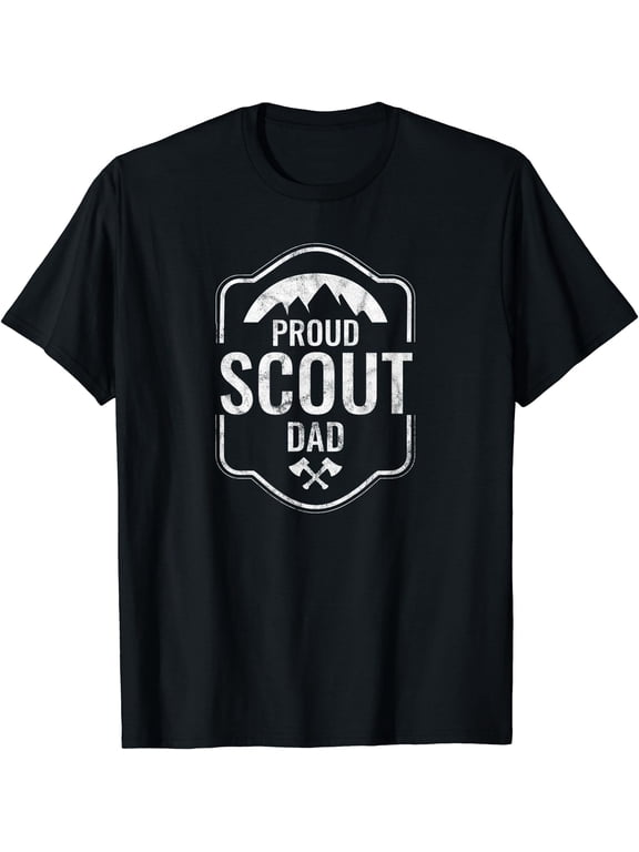 Mens Proud Scout Dad Scouting Father Camping Daddy T-Shirt Unisex S-5XL Hot Trending Shirt, Vintage Birthday Gift