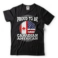 thumbnail image 1 of Mens Proud To Be American Canadian Shirt America Canada Shirt Canadian Patriotic Shirt Canada Tee (Small Black), 1 of 6