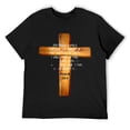 thumbnail image 1 of Mens Psalm 23:4 Jesus Christ Revival Scripture T-Shirt Black, 1 of 5