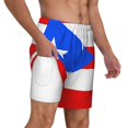 thumbnail image 1 of Mens Puerto-Rico-Flag 2 in 1 Quick Dry Swim Trunks with Compression Liner Beach Shorts, 1 of 6