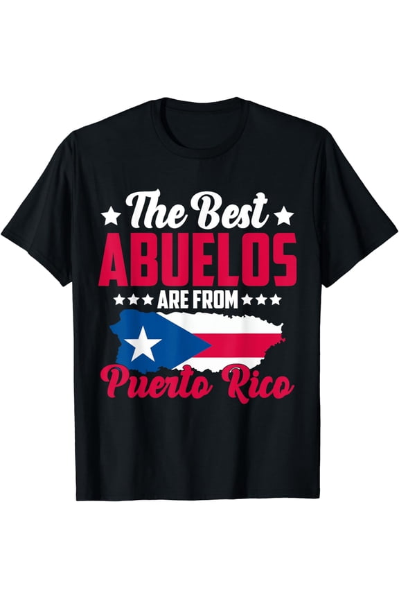 Mens Puerto Rico Funny Baseball Best Abuelo Fathers Day Gift T-Shirt