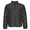 thumbnail image 1 of Mens Puffer Zipper Jacket Warm Lining Mechanical Stretch Front Pockets Black 2XL, 1 of 3