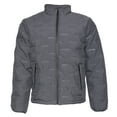 thumbnail image 1 of Mens Puffer Zipper Jacket Warm Lining Mechanical Stretch Front Pockets Grey L, 1 of 3