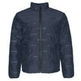 thumbnail image 1 of Mens Puffer Zipper Jacket Warm Lining Mechanical Stretch Front Pockets Navy XL, 1 of 2