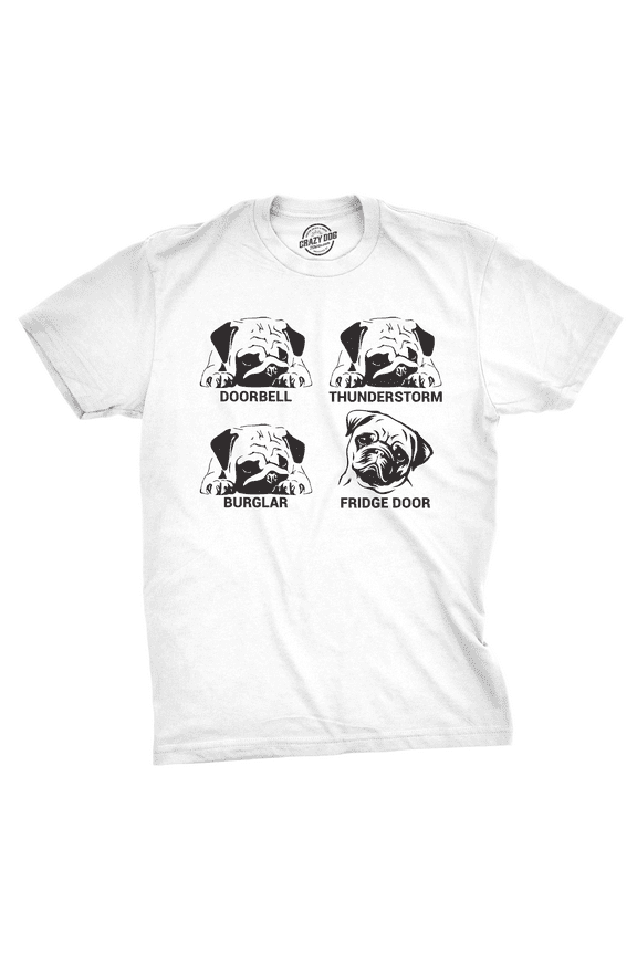 Mens Pug Faces T shirt Funny Dog Lover Gift Perfect New Pug Present Graphic Tees