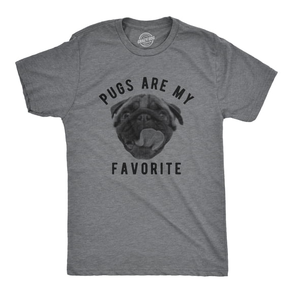 Mens Pugs Are My Favorite T Shirt Funny Pet Cute Puppy Lovers Tee for Guys Graphic Tees