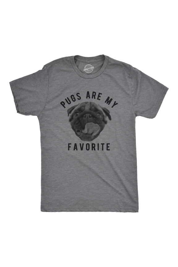 Mens Pugs Are My Favorite T Shirt Funny Pet Cute Puppy Lovers Tee for Guys Graphic Tees
