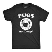 Mens Pugs Not Drugs T shirt Pug Face Funny T shirts Dogs Humor Novelty Tees Graphic Tees