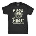 thumbnail image 1 of Mens Pugs Not Hugs Don't Touch Me T Shirt Funny Dog Social Distancing Quarantine Tee Graphic Tees, 1 of 9