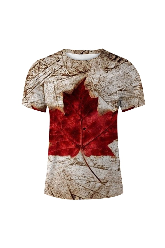Mens Pullover Canada Patriotic Canadian Flag Beach Clothes for Men,Red,XL