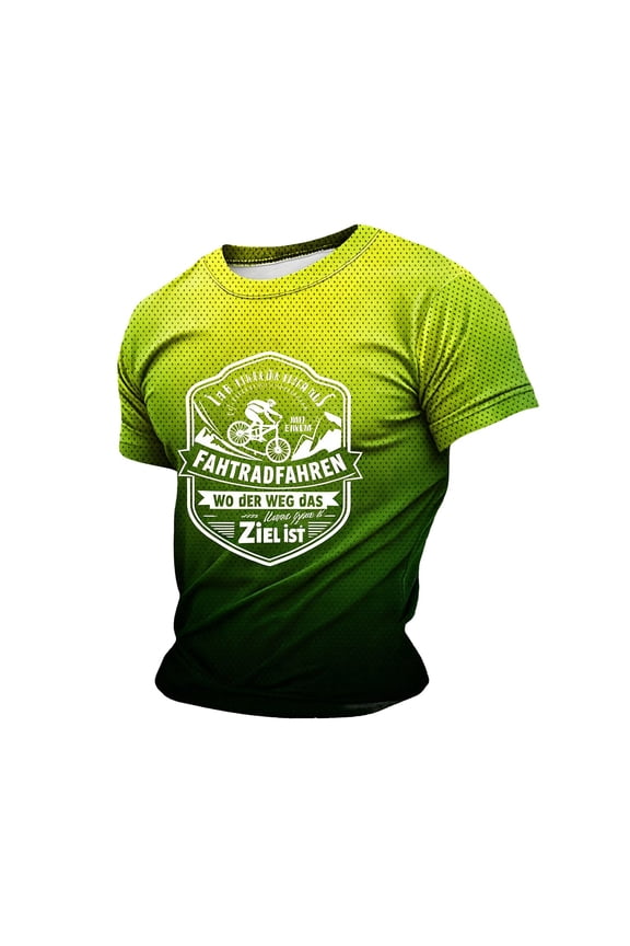 Mens Pullover German Phrase Ride Short Sleeve Graphic Clever German Slogan Business Clothes for Men,Green,M