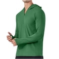 thumbnail image 1 of Mens Pullover Hoodies Lightweight Long Sleeve V Neck Sweatshirts Casual Solid Quick-Drying Athletic Workout Sports Hoodie Tops with Thumb-Hole, 1 of 7