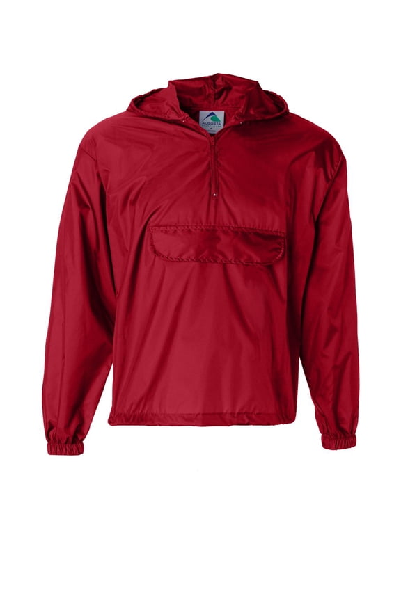 Mens Pullover Jacket In A Pocket Red Xx Large