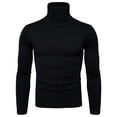 thumbnail image 1 of KDFJPTH Mens Pullover Sweater Casual Slim Fit Basic Tops Knitted Lightweight Turtleneck Pullover Sweater Black XXXL, 1 of 4