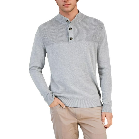 Mens Pullover Sweaters Casual Slim Fit Knit Texture Sweater