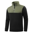 thumbnail image 1 of Mens Pullover Sweatshirt Casual Sevevn Men's Color Blocked Sweatshirt Quarter Zip Fashion And Casual Long Sleeved Base Shirt, 1 of 5