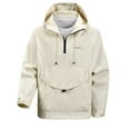 thumbnail image 1 of Mens Pullover Windbreaker Jacket Waterproof Hooded Anorak Rain Coat Lightweight Outdoor Hiking Travel Shell Beige S, 1 of 5