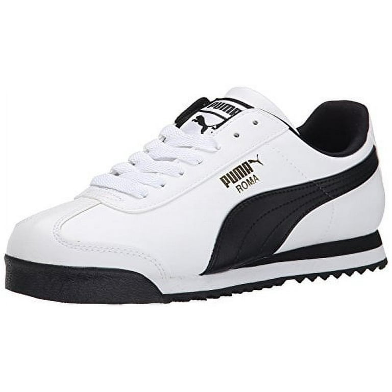 Mens Puma Roma Basic Shoe Size 9.5 White Black Fashion Sneakers Walmart