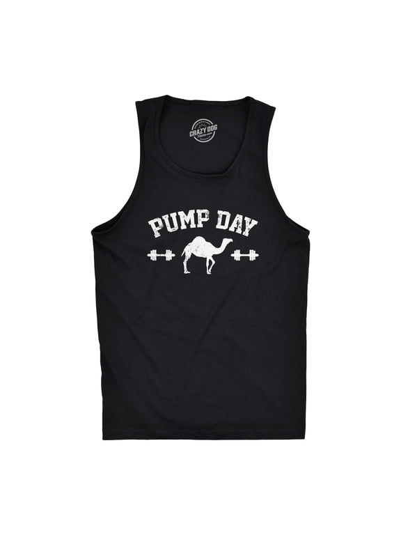 Mens Pump Day Funny Camel Hump Day Workout Sleeveless Fitness Tank Top