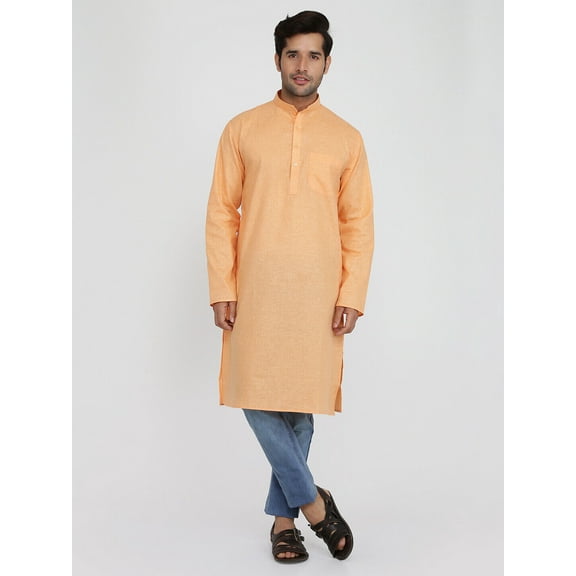 Mens Pure Cotton Handmade Cotton Long Shirt India Cotton Kurta Indian Sherwani