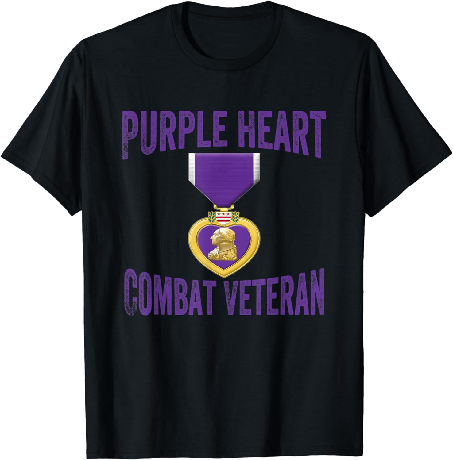 Purple Heart Red Emb Tee Men