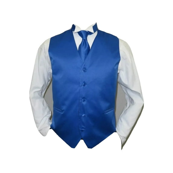 Mens Q. BRAND Formal Vest ONLY after Six Assorted Satin Royal blue