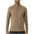 thumbnail image 1 of Mens Quarter Zip Athletic Pullover Mid-Weight 1/4-Zip Running Workout Shirt Moisture Wicking, 1 of 8
