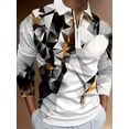 thumbnail image 1 of Mens Quarter Zip Polo Shirts Vintage Long Sleeve Casual Golf Polos Collared TShirt White XL, 1 of 5