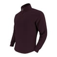 thumbnail image 1 of Mens Quarter Zip Pullover Casual Waffle Sweaters Long Sleeve Standing Collar Top with Pocket, 1 of 7