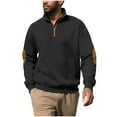 thumbnail image 1 of Mens Quarter Zip Pullover Fashion Fall Winter Warm Turtleneck Sweater Athletic Long Sleeve Workout Casual Sweatshirt, 1 of 9
