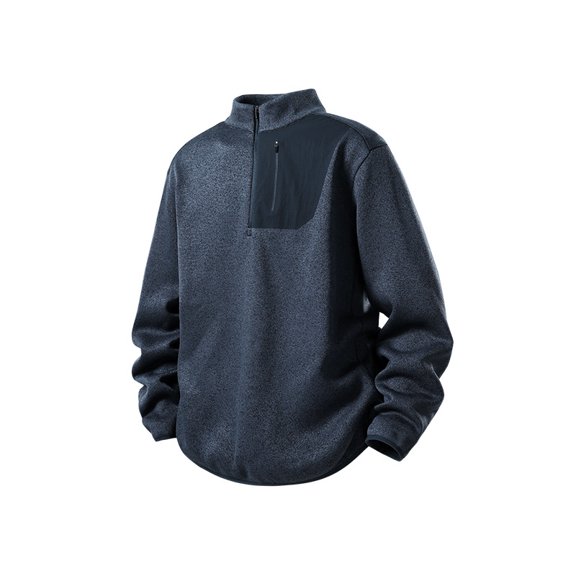 Mens Quarter Zip Pullover Golf Shirts Casual Mock Neck Sweatshirt 1/4 Zip Long Sleeve Fall Winter Fashion Sweater