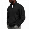 thumbnail image 1 of Mens Quarter Zip Pullover Long Sleeve Fall Sweatshirt with Kangaroo Pocket Sporty Hiking Outdoor Tops, 1 of 9