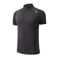 thumbnail image 1 of Mens Quarter Zip Raglan Short Sleeve Golf Shirt, Muscle Fit Mock Neck Athletic Workout Top, Summer Casual Breathable Quick Dry Performance Running Training Tee for Baseball, 1 of 4