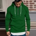 thumbnail image 1 of Mens Quarter Zip Sweatshirt Loose Fit Fashion Stand Collar Half-Zip Long Sleeved Mock Neck Pullover Winter Sweater Green M, 1 of 6