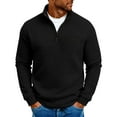 thumbnail image 1 of Mens Quarter Zip Sweatshirt Stand Collar Long Sleeve Casual Waffle Pullover Hoodies for Golf Outdoor, 1 of 6